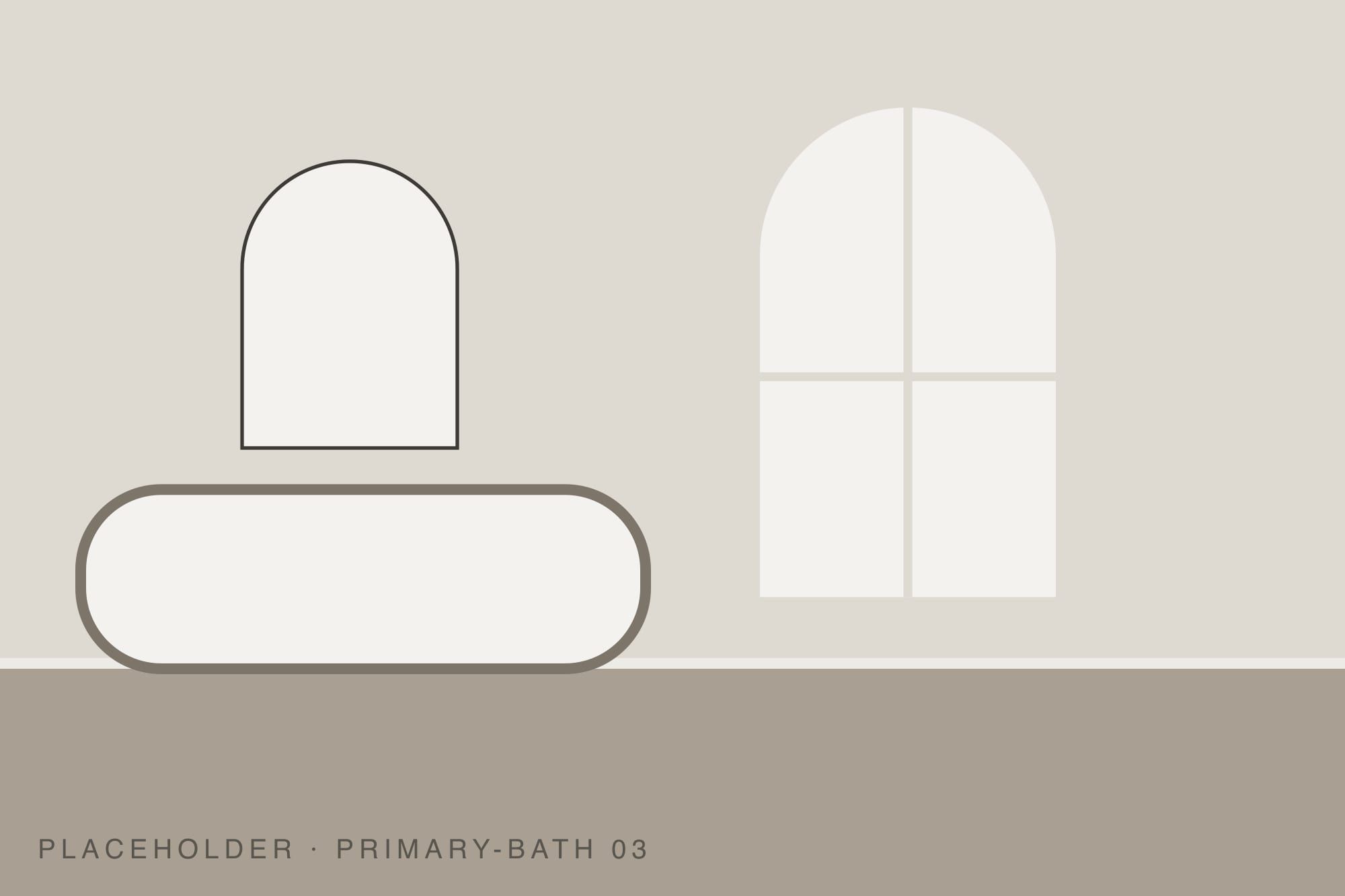 Bathroom in soft stone tones